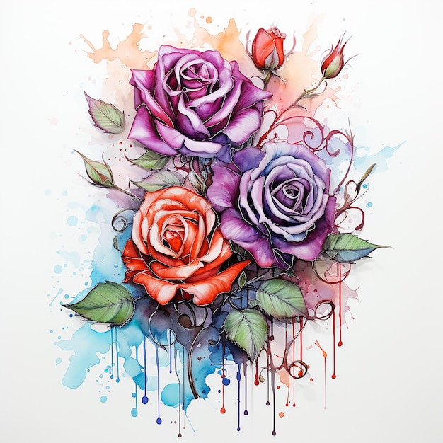 Share 130+ tattoo watercolor rose best