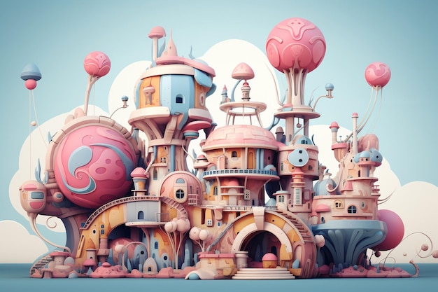 Illustrator creating a whimsical and detailed Generative ai