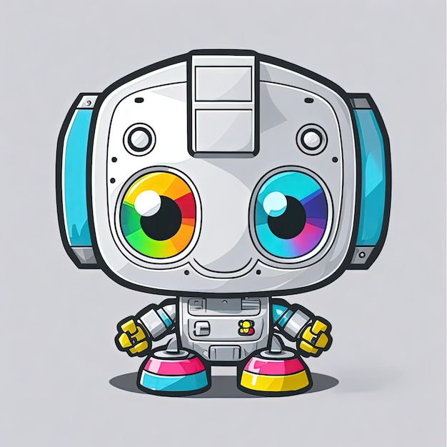 illustratortion vector Cute Funny Baby Robot