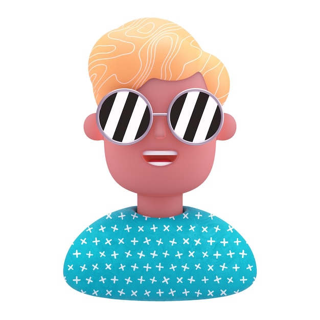 Ilustración 3D de avatar