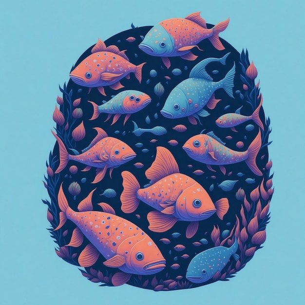 Photo ilustracion peces