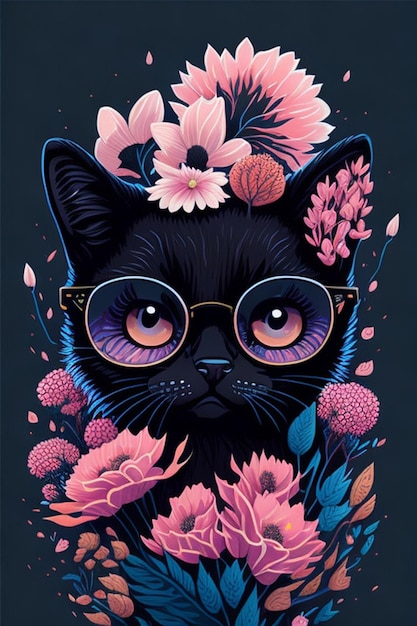 ilustratie kat kat ontwerp