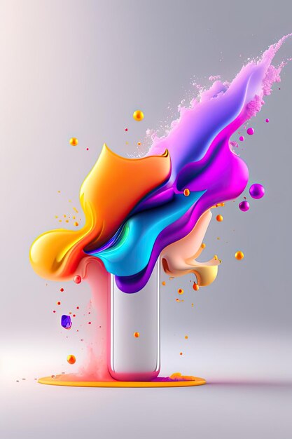 Image of an abstract colorful powder splash