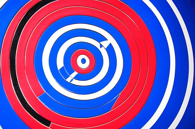 Photo image of an abstract illustration of a target modern art target bullseye