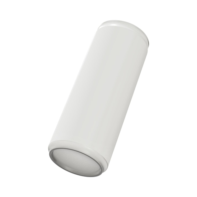 Foto un'immagine di una lattina d'alluminio isolata su uno sfondo bianco