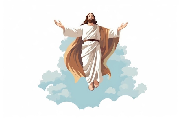 Image ascension of Jesus Christ in heaven Created with Generative Ai Technology