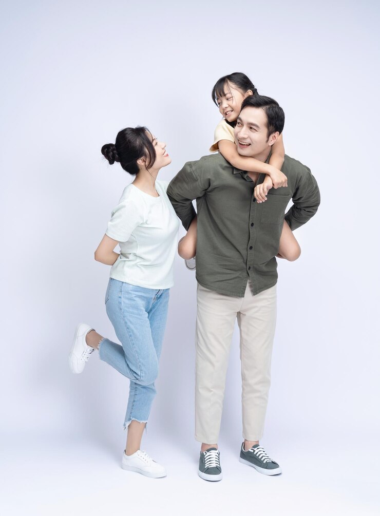 Photo 배경에 아시아 가족의 이미지