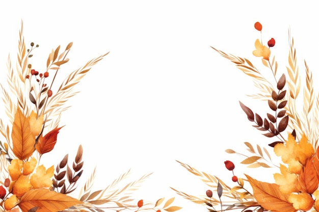 an image of an autumn wreath on a white background