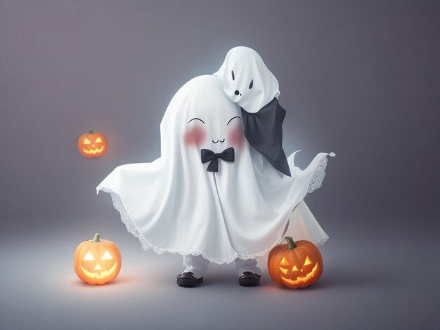 ハロウィンの赤ちゃんの幽霊のイメージ