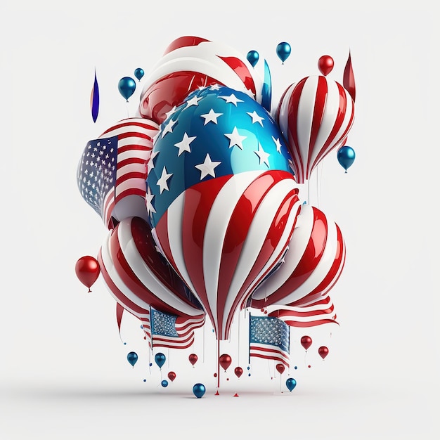 An image of a balloon with the american flag on it