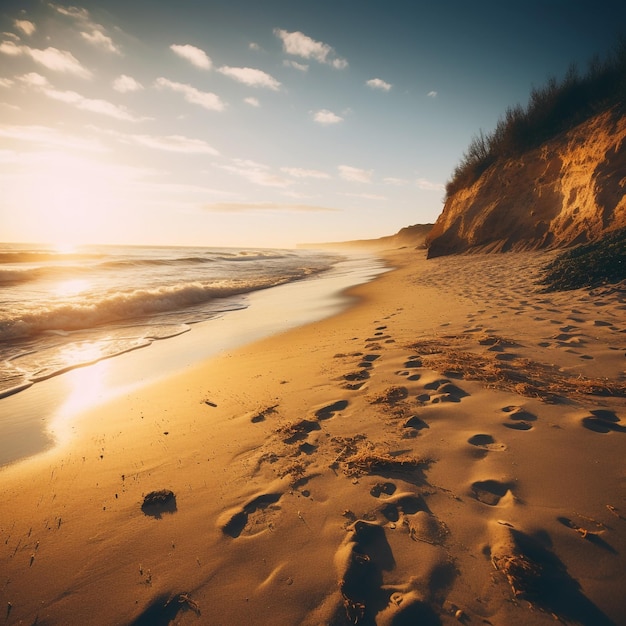 image of a beach sunny relaxing adventurous vibrant