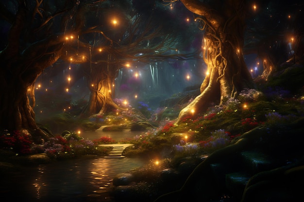 美しい魔法の森のイメージ