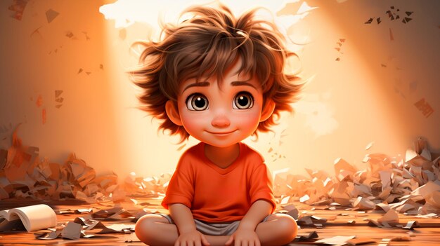 image of a beautiful little boy with angelic face