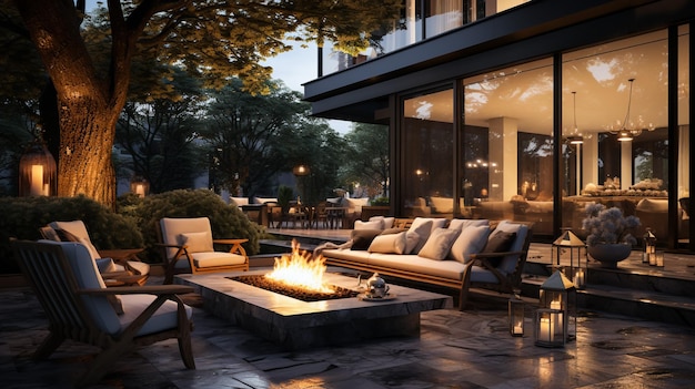 image of a beautiful outdoor seating area