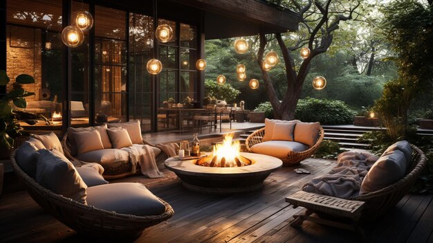 image of a beautiful outdoor seating area