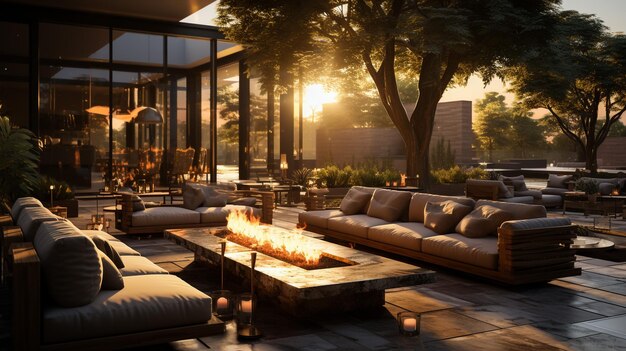 image of a beautiful outdoor seating area