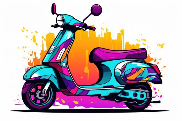 Photo image of a beautiful scooter