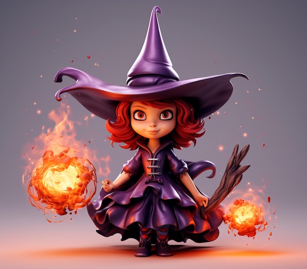 image of a beautiful witch happy halloween