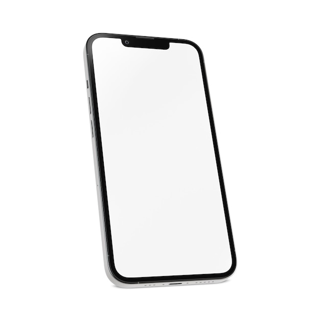 a image of an blank cellphone isolated on a white background