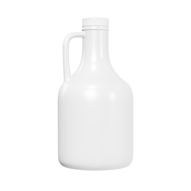 Photo an image of a blank ceramic bottle isolated on a white background