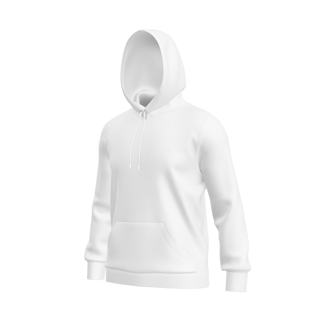 Photo an image of a blank hoodie on half side isolated on a white background