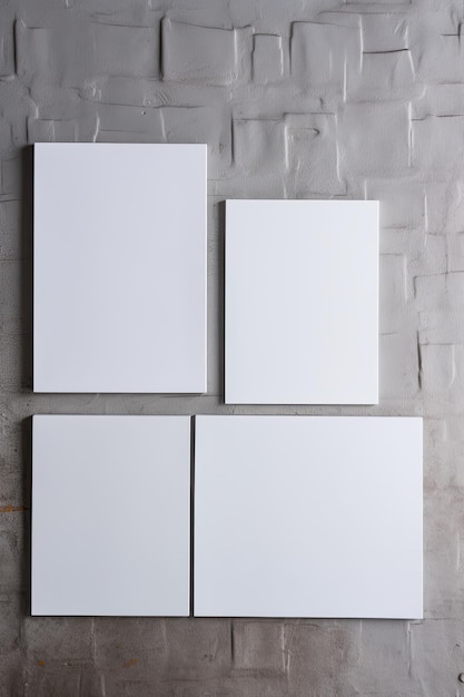 Photo image of blank whiteboard on grey background