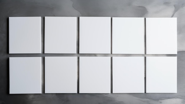 Photo image of blank whiteboard on grey background