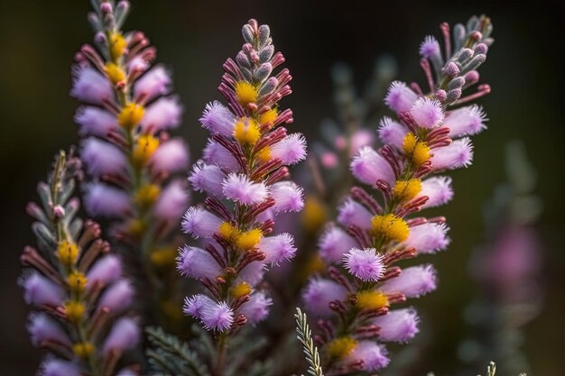 Image of a blooming calluna vulgaris plant