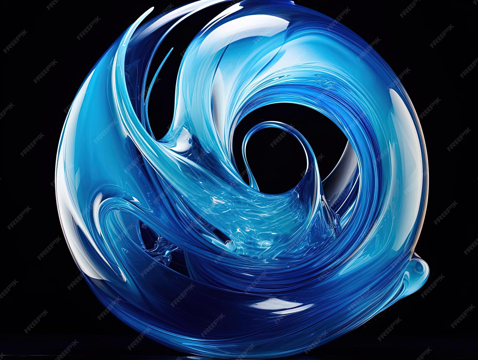 Premium AI Image an image of a blue circle in the style of