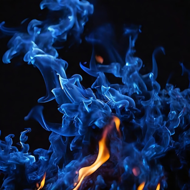 an image of blue flames on a black background generated by AI