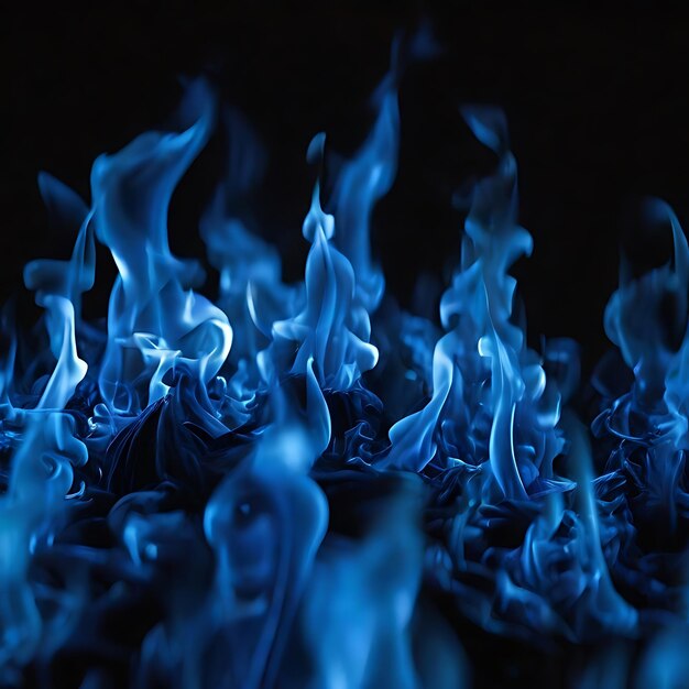 an image of blue flames on a black background generated by AI