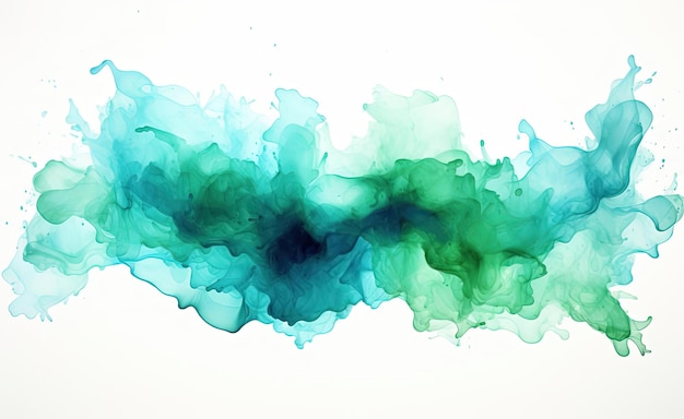 image of a blue watercolor paint splash in the style of light turquoise and