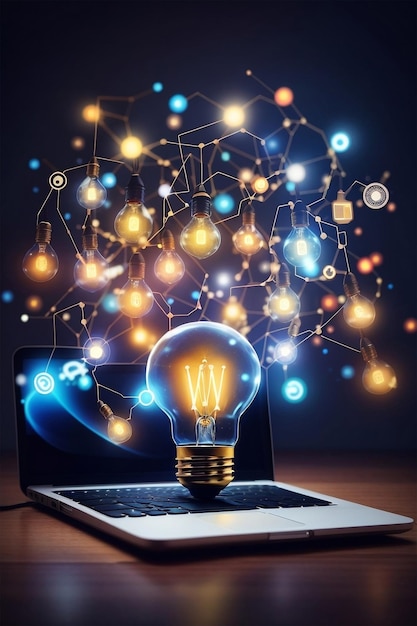 image of a bright glowing light bulb of learning symbolizing the future of learning