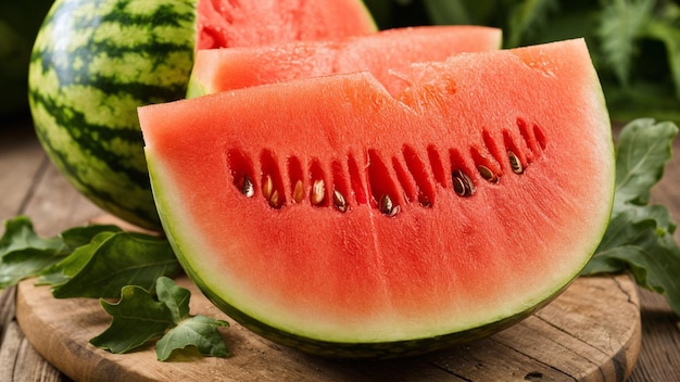 image of a bright red watermelon freshly cut