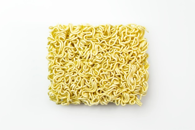 Image of briquette of yellow noodles chinese noodles