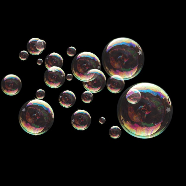 image of bubbles granular particles