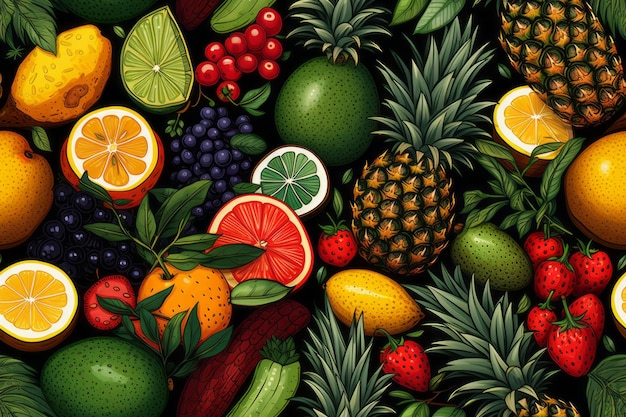 an image of a bunch of different fruits and vegetables