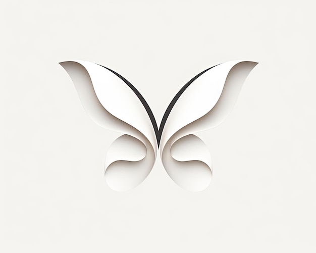 Foto un'immagine di un logo di farfalla con uno sfondo bianco
