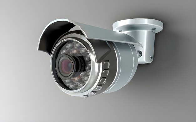 Photo an image of cctv camera on isolated background ai generated