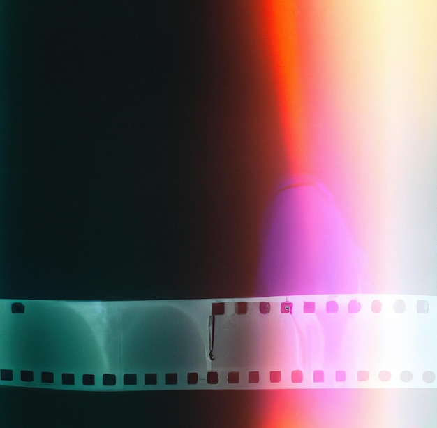 Image of close up of film light leak overlay