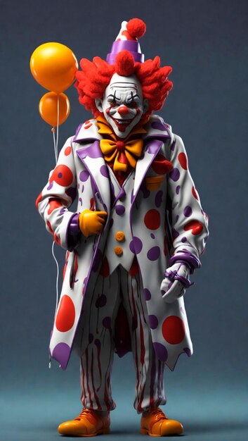 Foto immagine di un clown per halloween