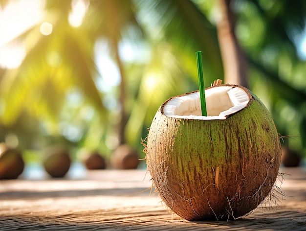 Image of coconut in the beach