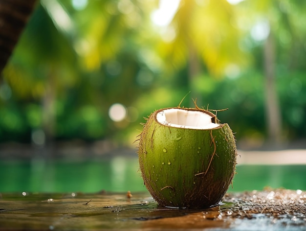 Image of coconut in the beach