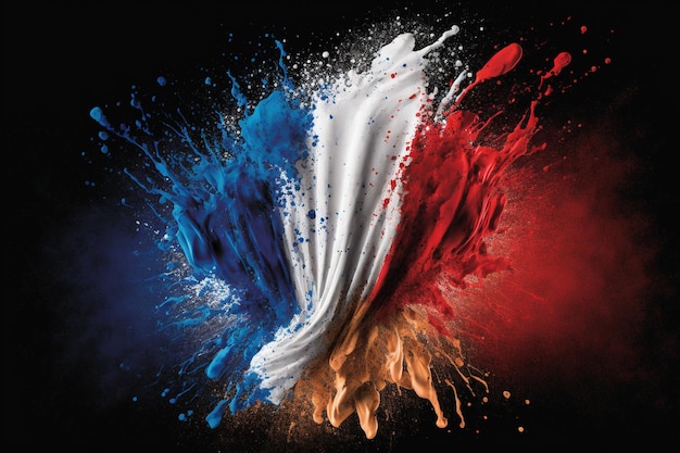 Image of color powder splash and explosion abstract art