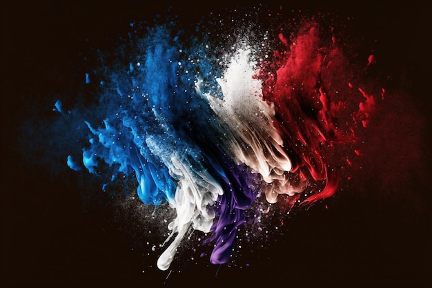 Изображение цветного порошка всплеск и взрыв абстрактного искусства