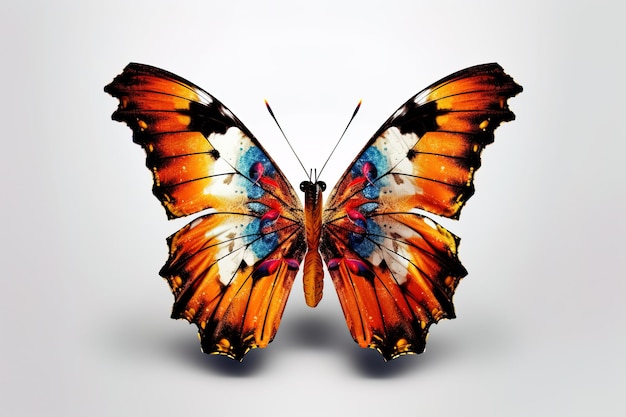 Image of colorful butterfly on a clean background Insect illustration Generative AI