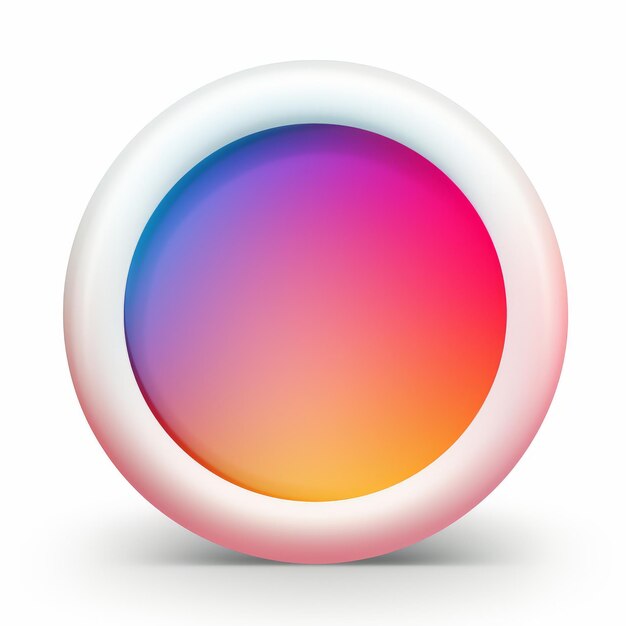 Photo an image of a colorful circle on a white background