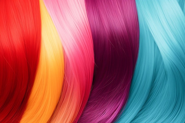 Photo image of colorful hair and wig