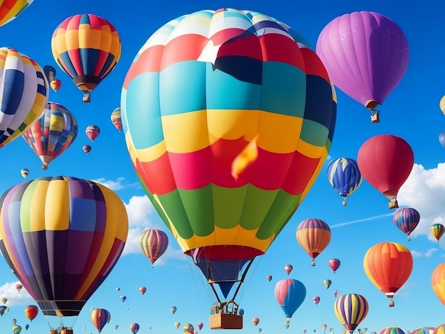 Изображение красочного фестиваля воздушных шаров