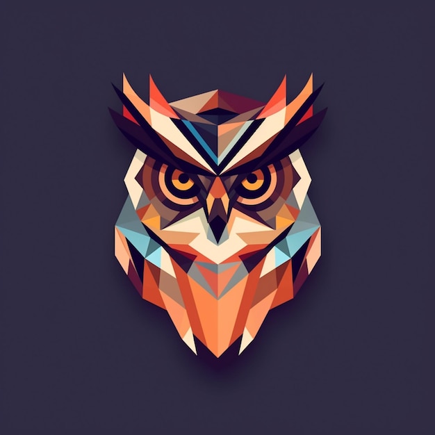 an image of a colorful owl with a black background generative ai